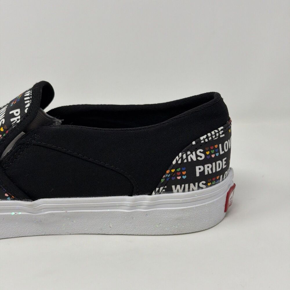 Vans Asher Pride Love Wins Women's Slip-On Shoes Black Multicolor Size 9.5 - Picture 8 of 16